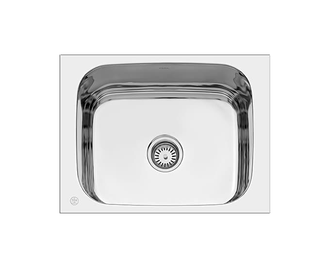 Quatrino Single Bowl Kitchen Sink | Size: 610 x 457 x 229 mm (24" x 18" x 9") | 304 Grade Stainless Steel | Top Mount | Matt Finish