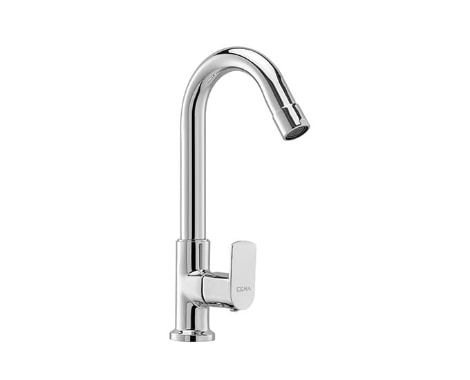Chromo Kitchen Faucet (Only Cold Water) With 165 mm (6.5") Long Swivel Spout | Chrome Finish | For Kitchen use