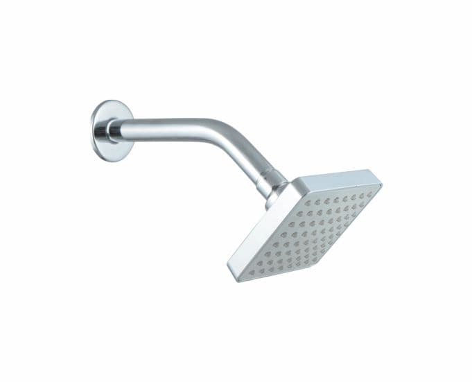 Overhead Rain Shower Square 200 mm (8") With 380 mm (15") Long Shower Arm | ABS Body