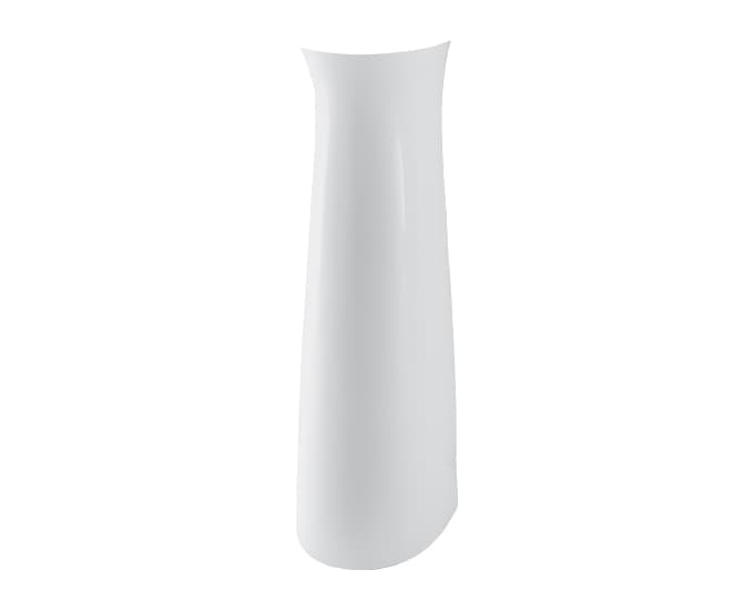 Crux Full Pedestal | Finish: Snow White | Suitable for Wall Hung Wash Basins: S2040101, S2040103, S2040104, S2040109, S2040157, S2040173, S2040176