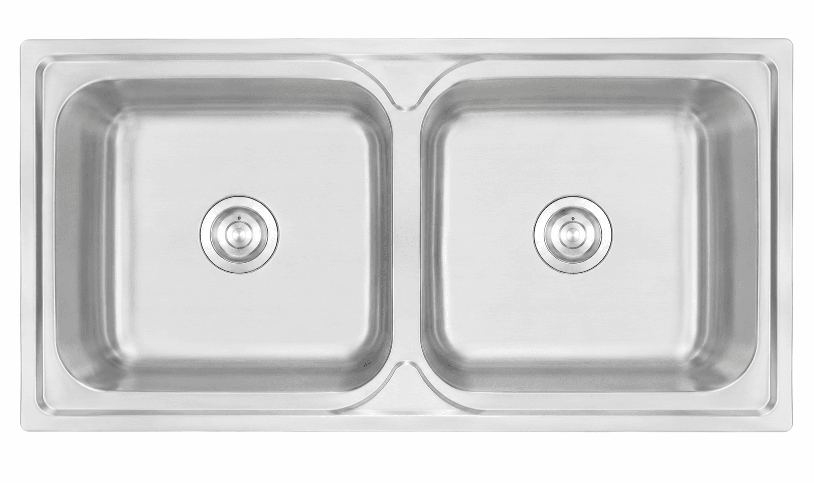 Dura Double Bowl Kitchen Sink 31" X 18" X 7.5" (780x460x185mm) | SS 304 grade | Satin Finish | Suitable for Topmount, Undermount & Inset | Included: Waste coupling | Slab Cutting Size: 360x305mm