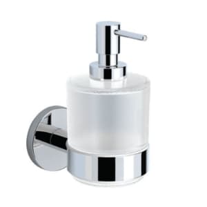 Soap Dispenser | Chrome Finish | Material: Stainless Steel | With Glass Bottle for Liquid Soap Dispensers