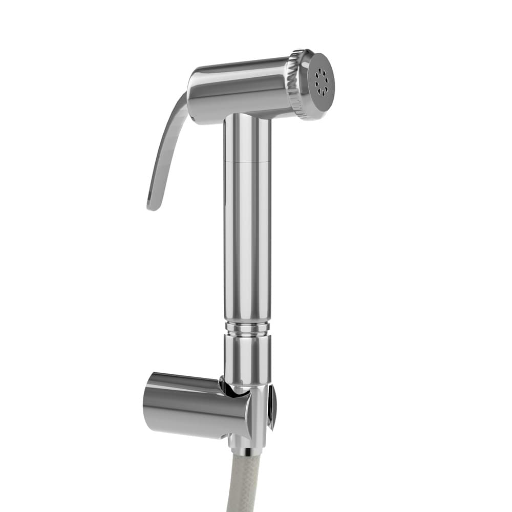 Health Faucet with 8mm Dia, 1mtr Long Flexible PVC Tube & Wall Hook | Chrome Finish