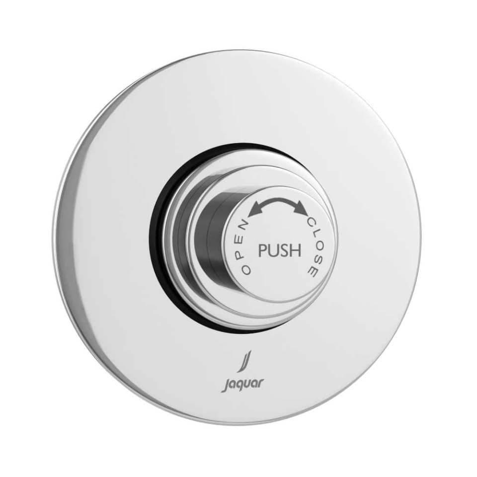 Flush Valve Dual Flow 32mm Size (Concealed Body) with Exposed Shut Off Provision with Round Flange | Chrome Finish