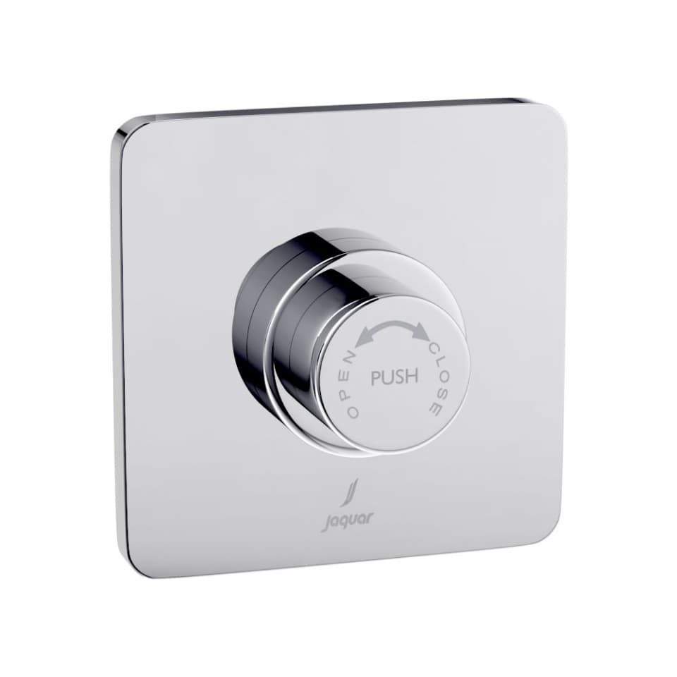 Flush Valve Regular 32mm Size (Concealed Body) with Exposed Shut off Provision & 100mm Square Plate | Chrome Finish