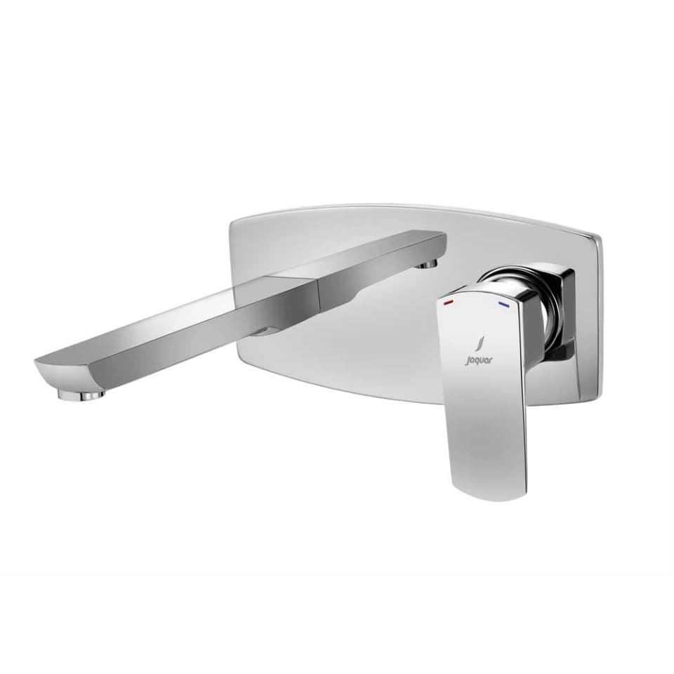 Kubix Prime Single Lever Exposed Parts Kit of Wall Mounted Basin Mixer (Hot & Cold Water) | Chrome Finish | Material: Brass | Compatible with ALD-233 Concealed Body (sold separately)