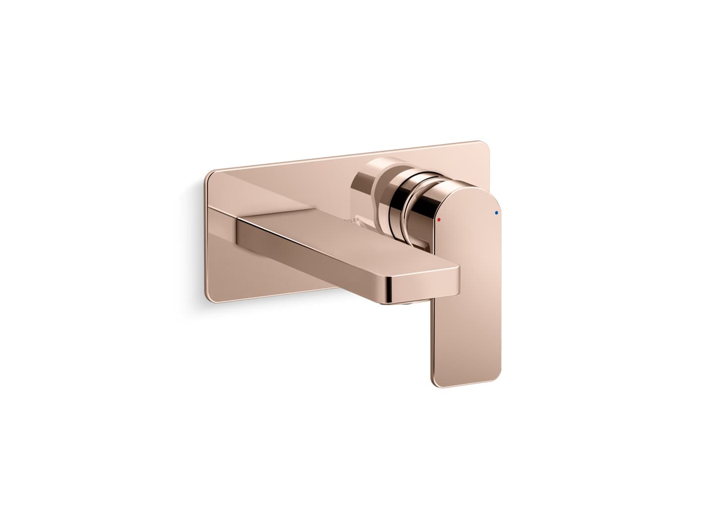 Parallel Single Lever Basin Mixer (Hot & Cold Water) | Exposed Part With Concealed Part | Rose Gold Finish