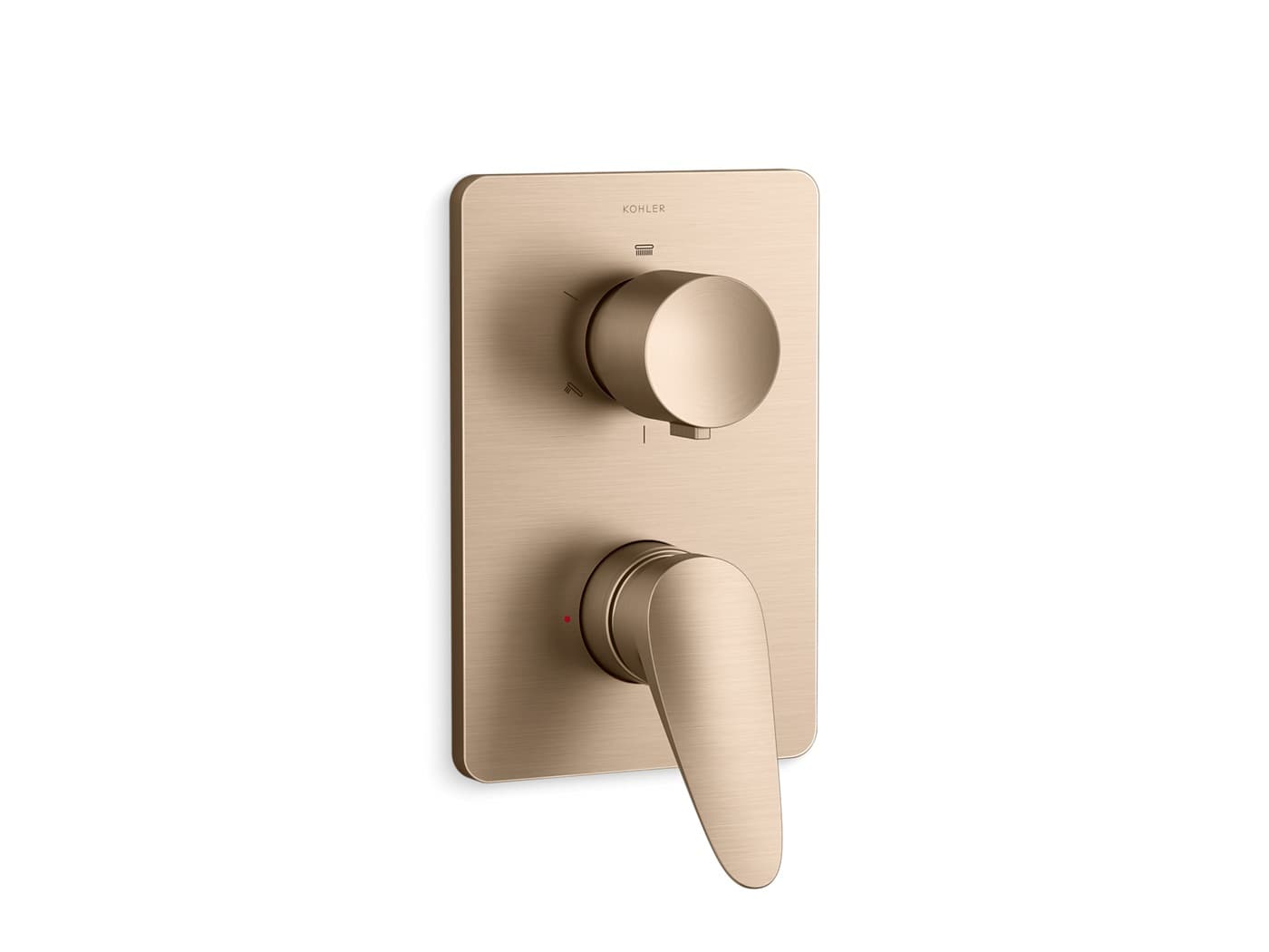 Fluence Aqua Turbo 360 Concealed Diverter Set With Exposed Trim & Concealed Valve | Brushed Bronze Finish