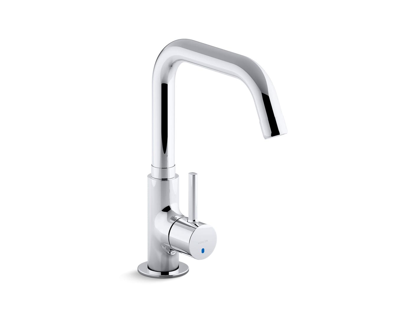 Cuff Sink Cock (Cold Water Only) With 165 mm Long Swivel Spout | Chrome Finish | For Kitchen Use