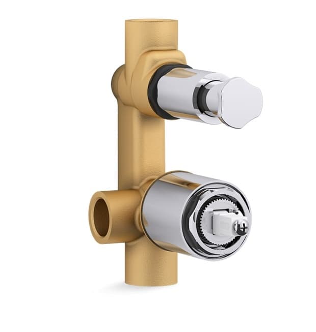 Aqua Turbo 230 Concealed Part For Single Lever Concealed Diverter | Chrome Finish | Compatible With Exposed Part K-33992IN-4FP-CP Sold Separately