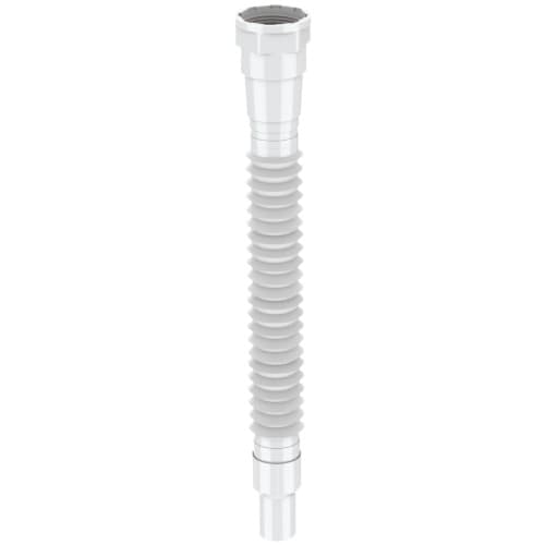 Collapsible Waste Pipe With Coupler | Material: Polymer | Finish: White Colour | Size: 1 1/4"
