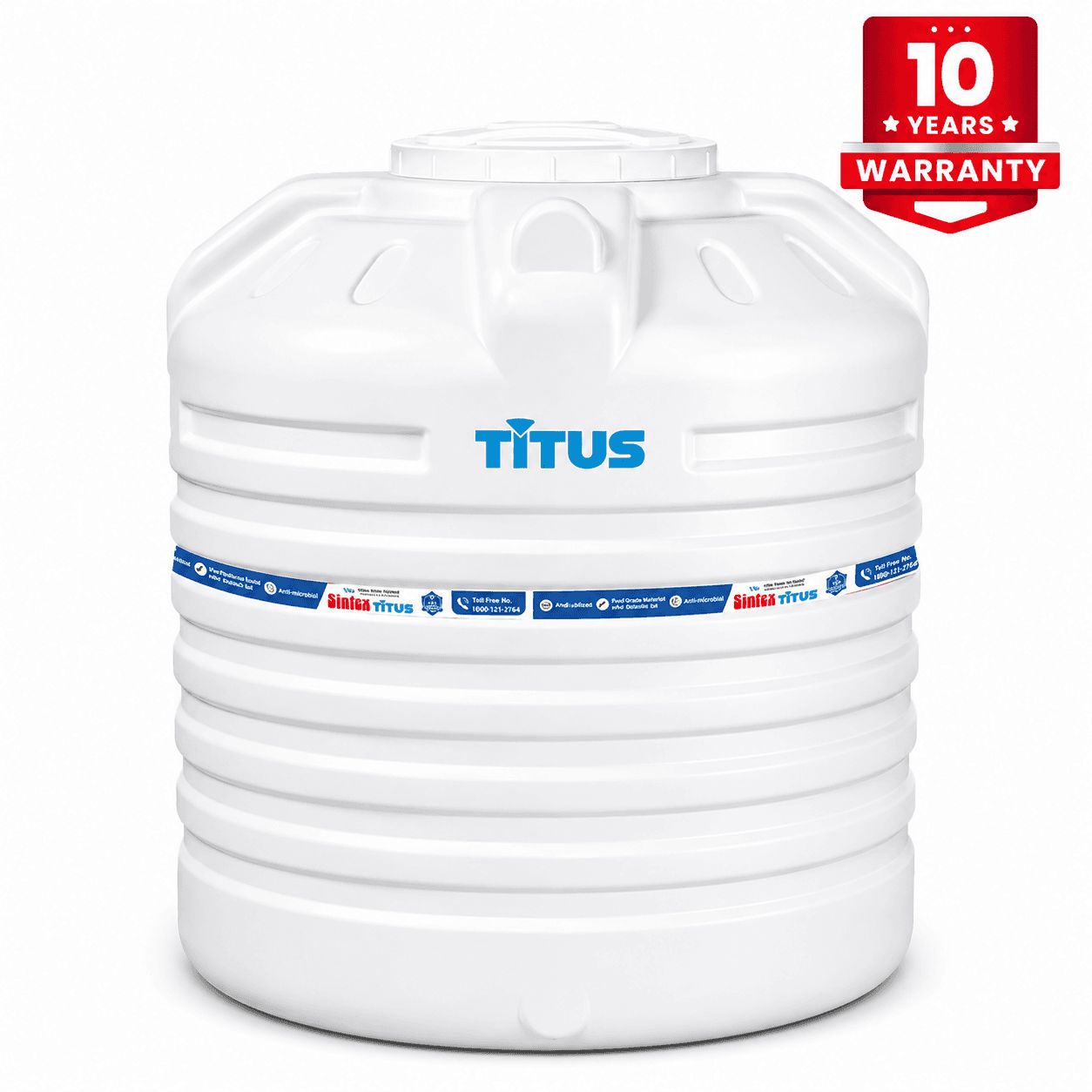 Titus 4 Layer Overhead Tank | Capacity: 500Ltr | Dia: 920mm (36.22") | Height: 918mm (36.14") | Dia of Lid: 430mm (16.93")
