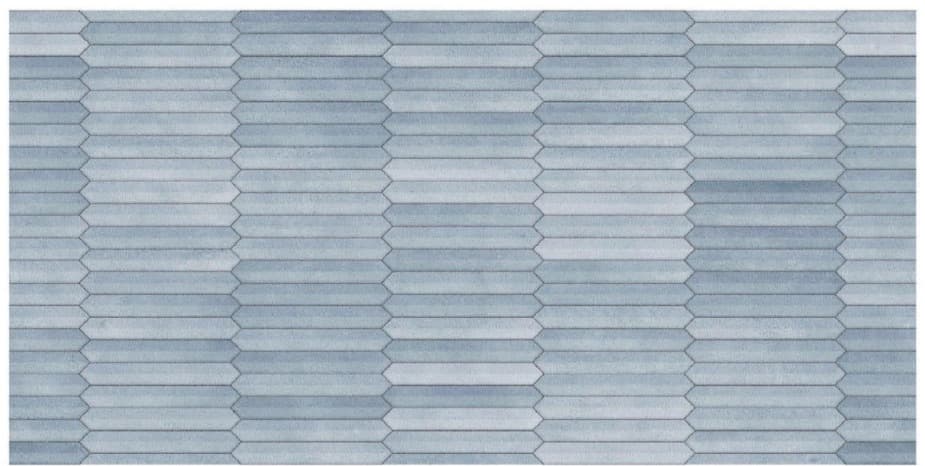 Subway Wall Tile | Size: 300 x 600 mm (1 ft x 2 ft) | Surface: Grooved | Finish: Glossy | Vitrified Tile | Coverage Per Box: 10 sq. ft. | Box Quantity: 5 pcs | Color: Blue