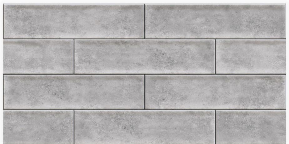 Subway Wall Tile | Size: 300 x 600 mm (1 ft x 2 ft) | Surface: Grooved | Finish: Glossy | Vitrified Tile | Coverage Per Box: 10 sq. ft. | Box Quantity: 5 pcs | Color: Grey